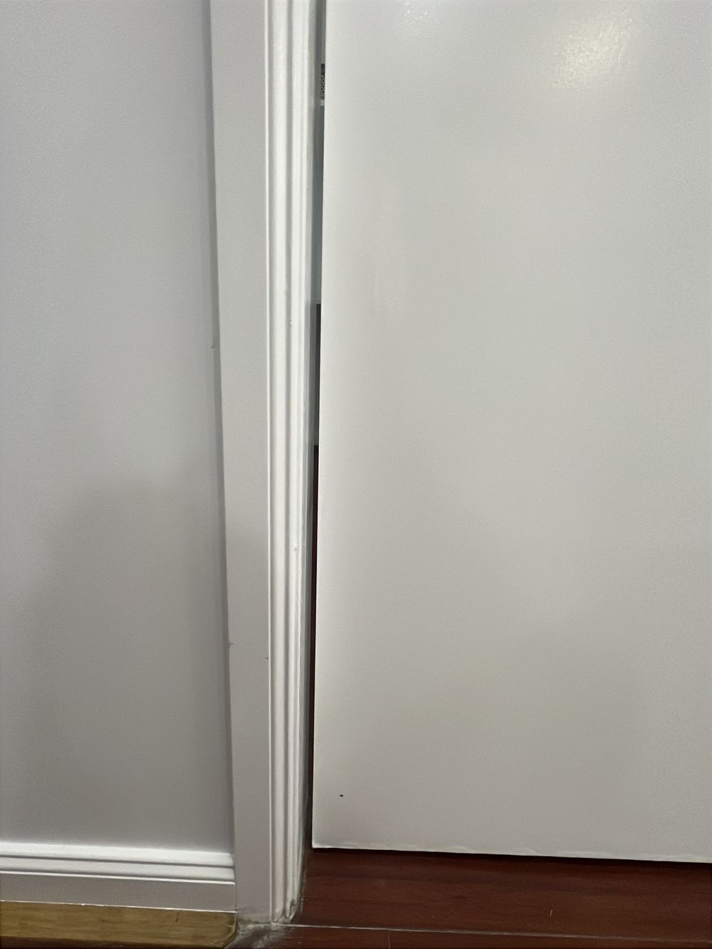 Sliding door out of alignment and no longer running smoothly, found during a pre-purchase inspection in Officer
